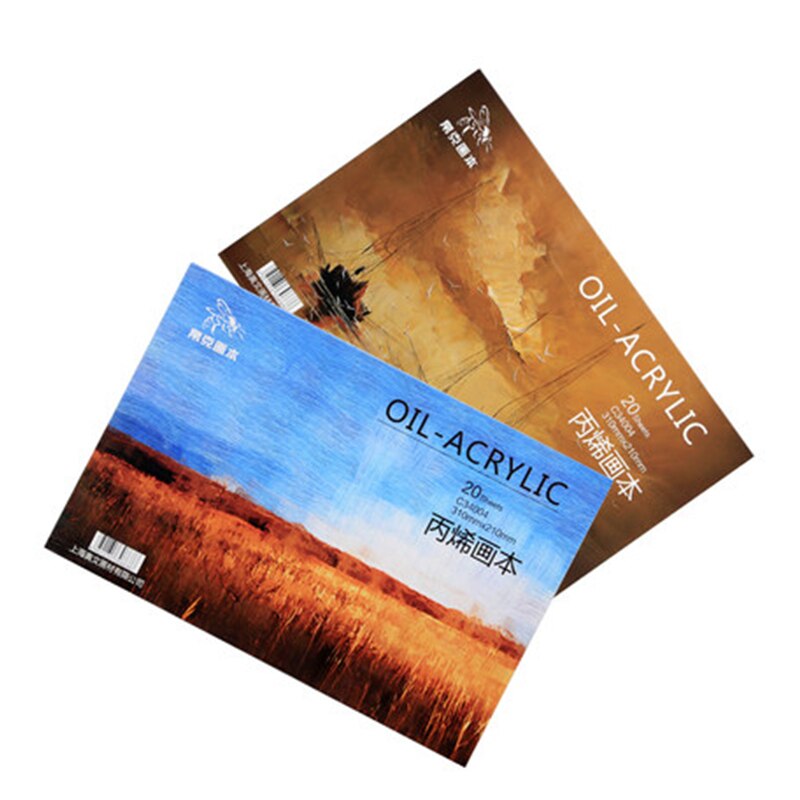 Acrylic Oil Painting Book Oil Painting Pigment Drawing Paper Special Book Impervious Oil Acrylic Painting Art Supplies