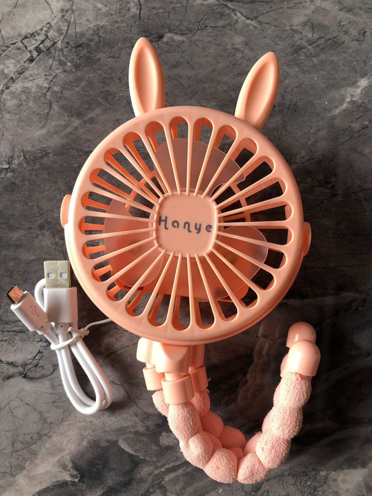 Stroller fan, stroller fan, portable outdoor fan, clip-on baby fan , 600 mah usb rechargeable handheld home electric fan, 3- speeds, summer: Pink