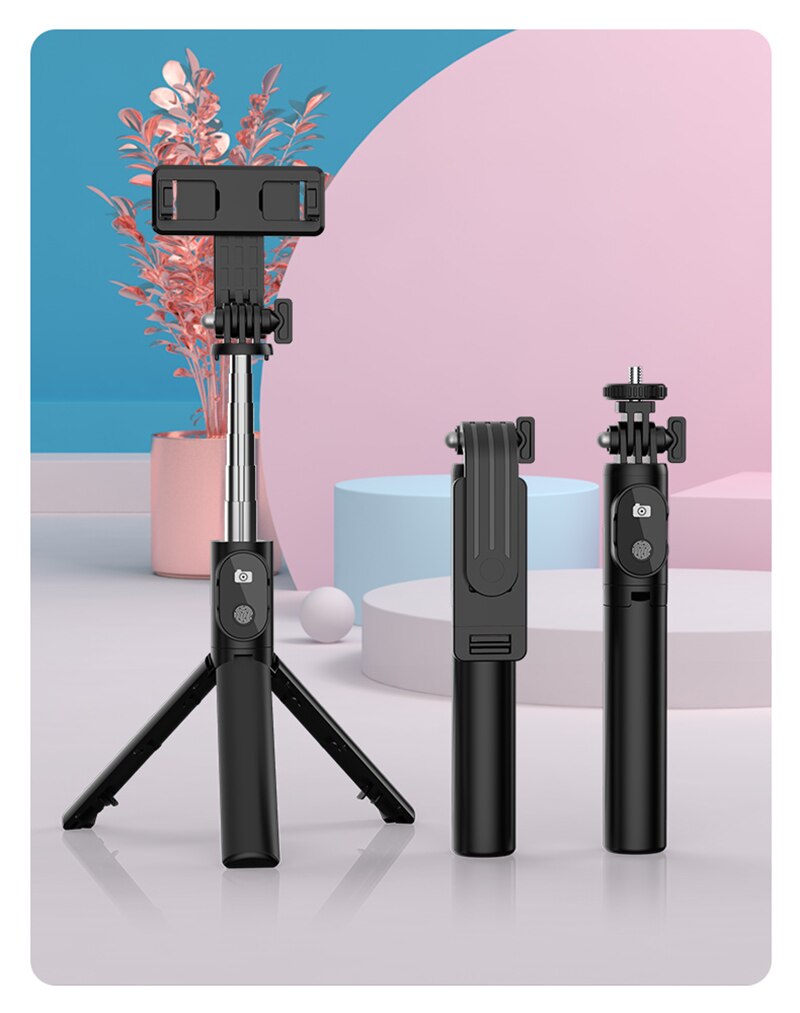 Bluetooth Selfie Stick Tripod - 69cm Extendable - 360° Rotation - Remote Control - for Smartphones
