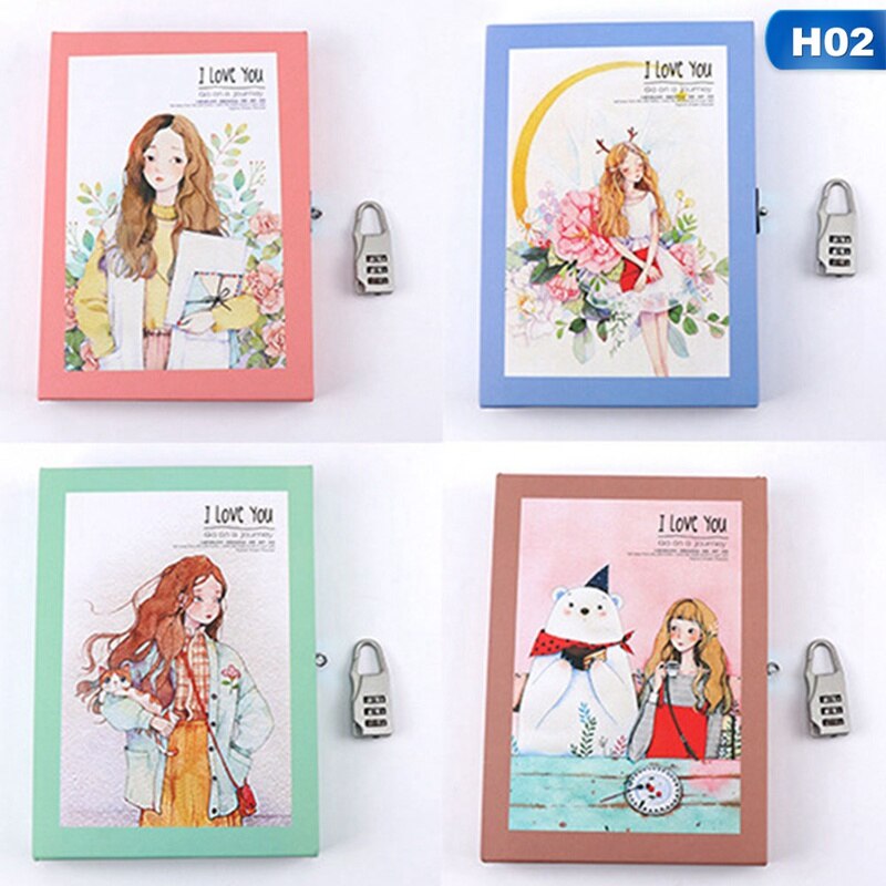 Noteook With Code Cute Cat Diary Notebook Thicken Password Notebook ... – Grandado