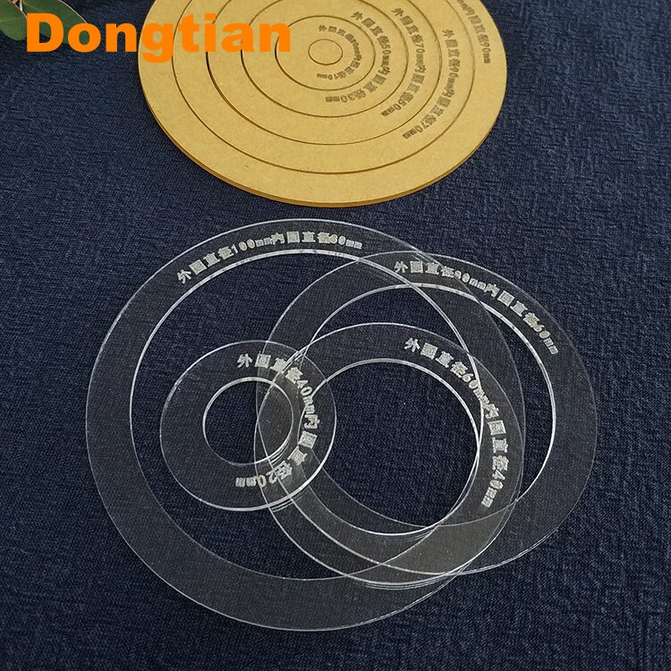 Useful Circle Square Hexagon Acrylic Drawing Template Patchwork Drawing Tools Drawing Ruler DIY Craft Accessories