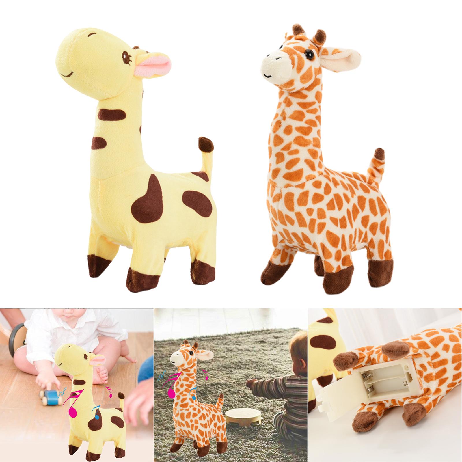 Battery Operated Giraffe Toys, Shaking Tail Soft Plush Electric for Eve Xmas