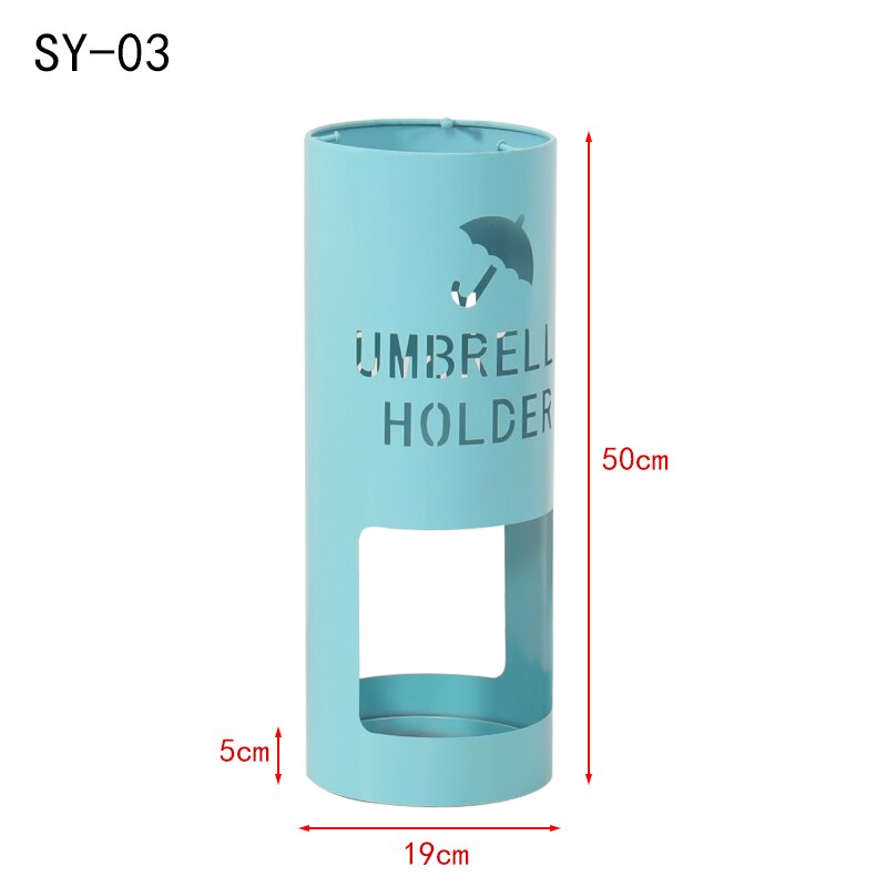 Paraguas de hierro forjado para restaurante y balcón, soporte para muebles del hogar, vestíbulo de Hotel, Cubo de almacenamiento para dormitorio: blue