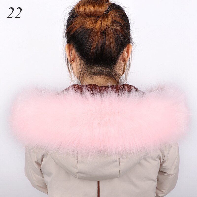 Faux Rabbit Fur Collar Luxury Warm Fur Fabric Multicolor Furry Diy Sewing Trimming Parkas Coats Jackets For Garment Hat Edge Fur: 22