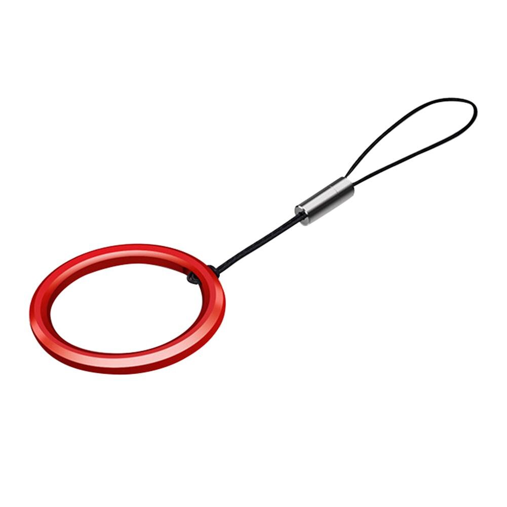 Afneembare Mobiele Telefoon Ronde Ring Anti-Verloren Cord U Disk Key Lanyard: Red