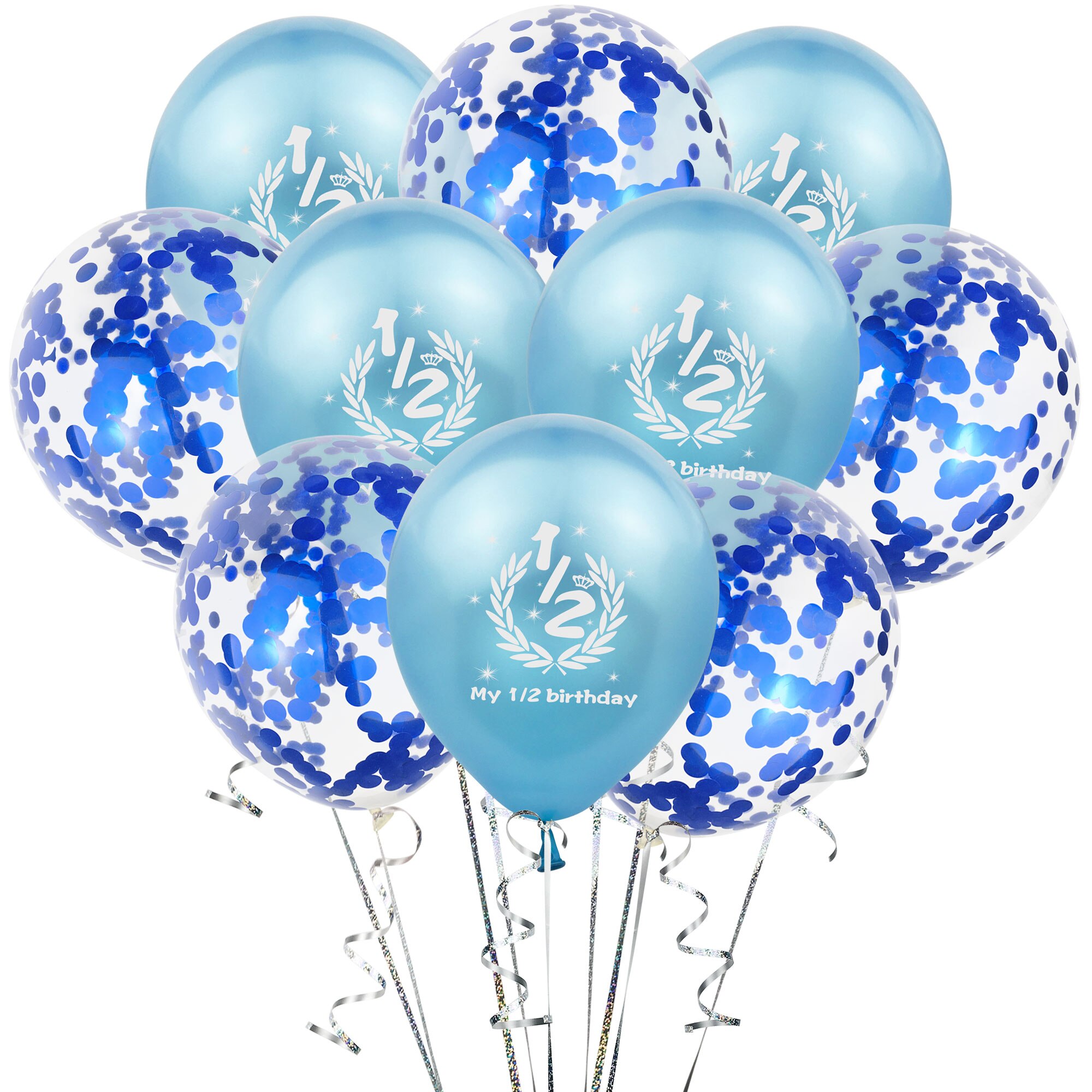 Amawill halv fødselsdag dreng 1/2 fødselsdag blå latex balloner 6 måneder fødselsdagsfest banner det er en pige/dreng dekorationer 7d