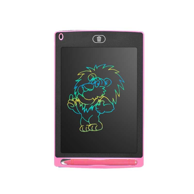 12 inch Drawing Board LCD Screen Writing Tablet Digital Graphic Drawing Tablet Handwriting Pad Pen color writing board for kids: Multi color pink