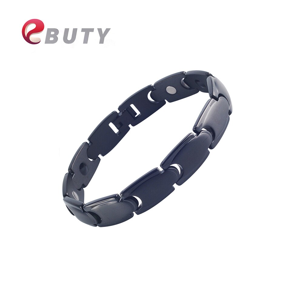 EBUTY Gesundheit 4 Elemente Armbinde Edelstahl Armreif Frauen &Ampere; Männer Armbinde Schmuck Mit Kasten Hologramm Armbänder