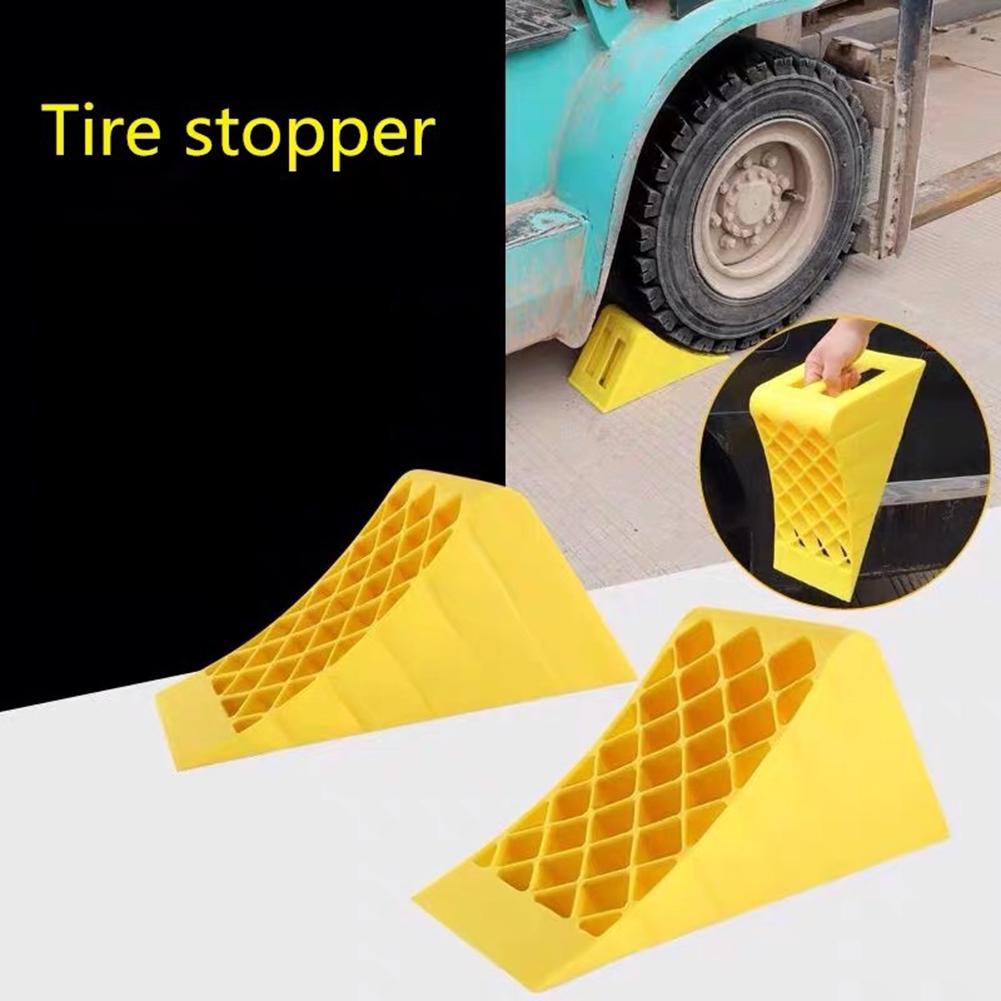 Bloc de blocage de roue Portable pour camion, pour camion, pour pneu de Base antidérapant en nid d'abeille, tampon fixe jaune
