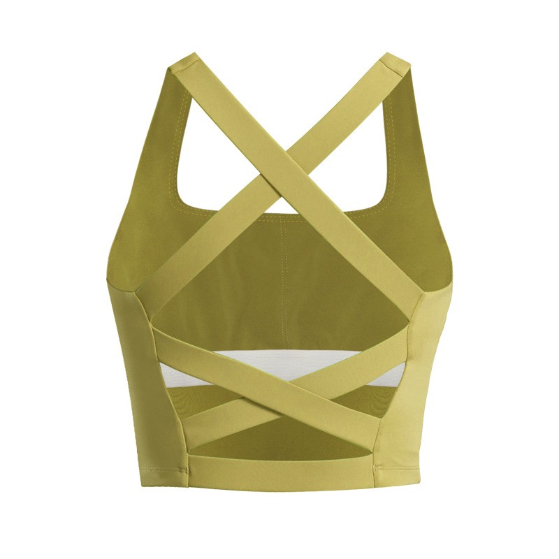 Sujetador deportivo con tiras cruzadas para mujer, Sujetador deportivo sin costuras de alto impacto, Top Sexy para Yoga y Fitness, ropa interior deportiva, sujetador de realce, Top deportivo para mujer