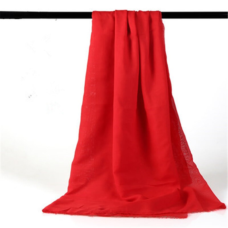 100*150cm sommer chiffon stof stof åndbart trykte stof diy kvinder kjole tøj tilbehør: Rød