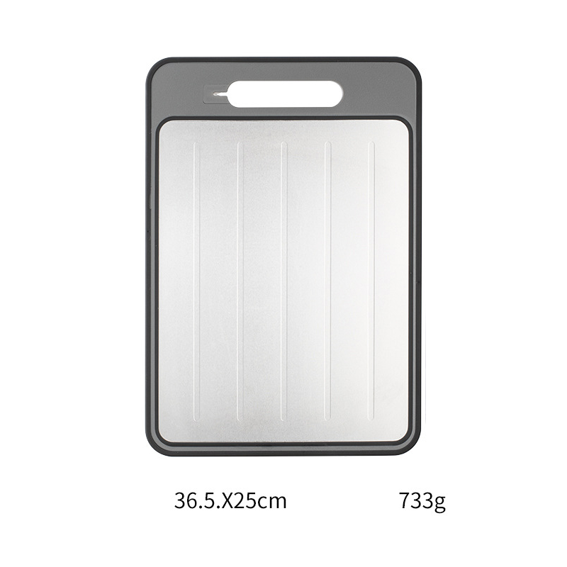 4 in 1 Chopping Board Blocks Double-side Cutting Board With Defrosting Thawing Function Kitchen Grinding With Knife Sharpener: black