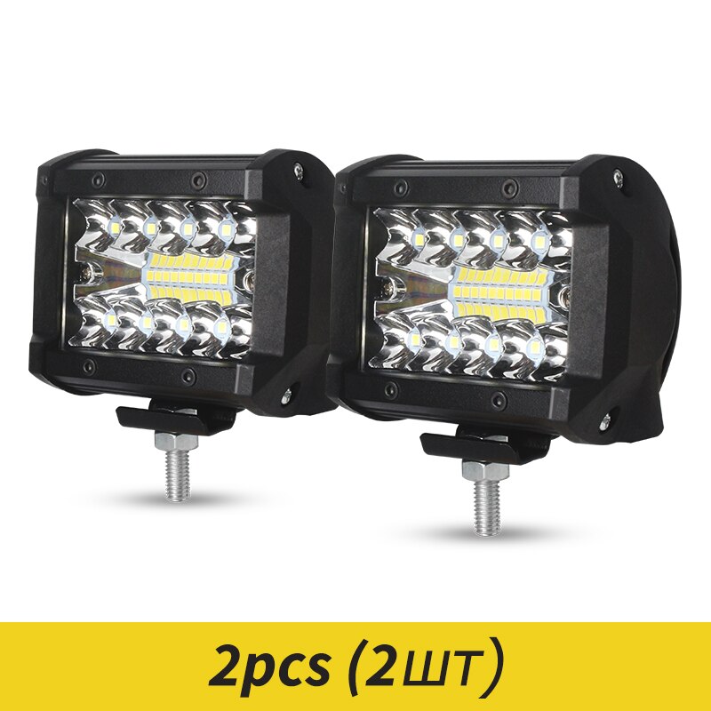 Auto Led Verlichting Dc 12 Volt 60 Watt 6500K 3030 Smd Voor 4X4 4WD Suv Kofferbak universele Flood Combo Spotlight: 2 PCS