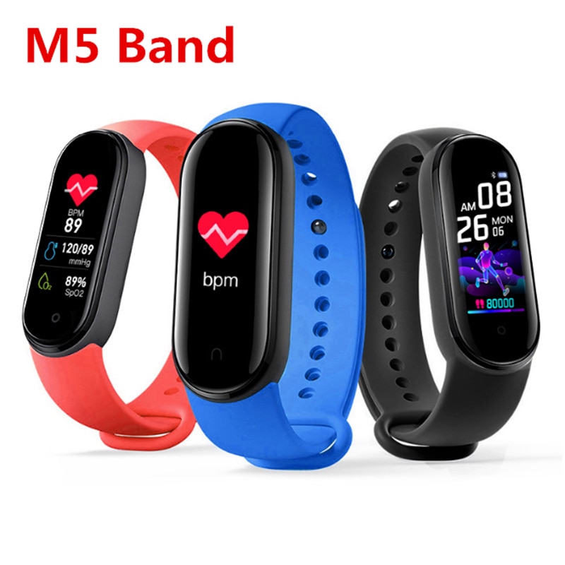 M5 Smartband Bloeddruk Hartslagmeter Smart Armband Bluetooth Sport Band M 5 Mannen Vrouwen Polsband Smart Fitness Tracker