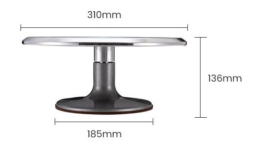 12 Inch Aluminum Alloy Pottery Wheel,Cake Decorating Turntable,Clay Ceramic Sculpting Painting Quite Rotation Plate Spinner: Default Title