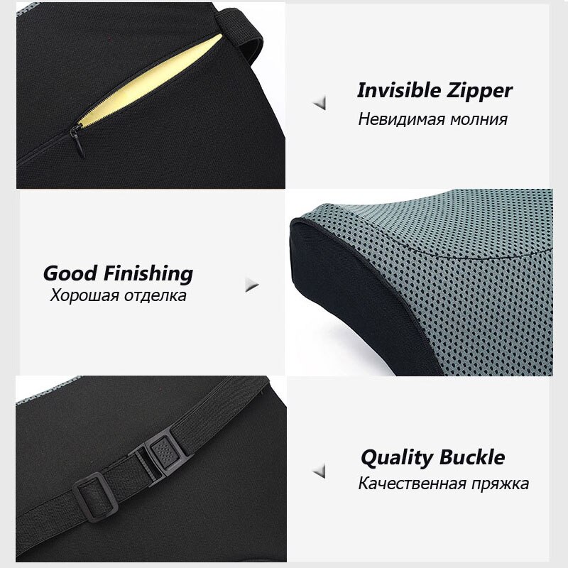 Purenlatex memory foam hovedpude sæde rygpude beskytter nakke cervikal halebenet pude til iskias og rygsmerter