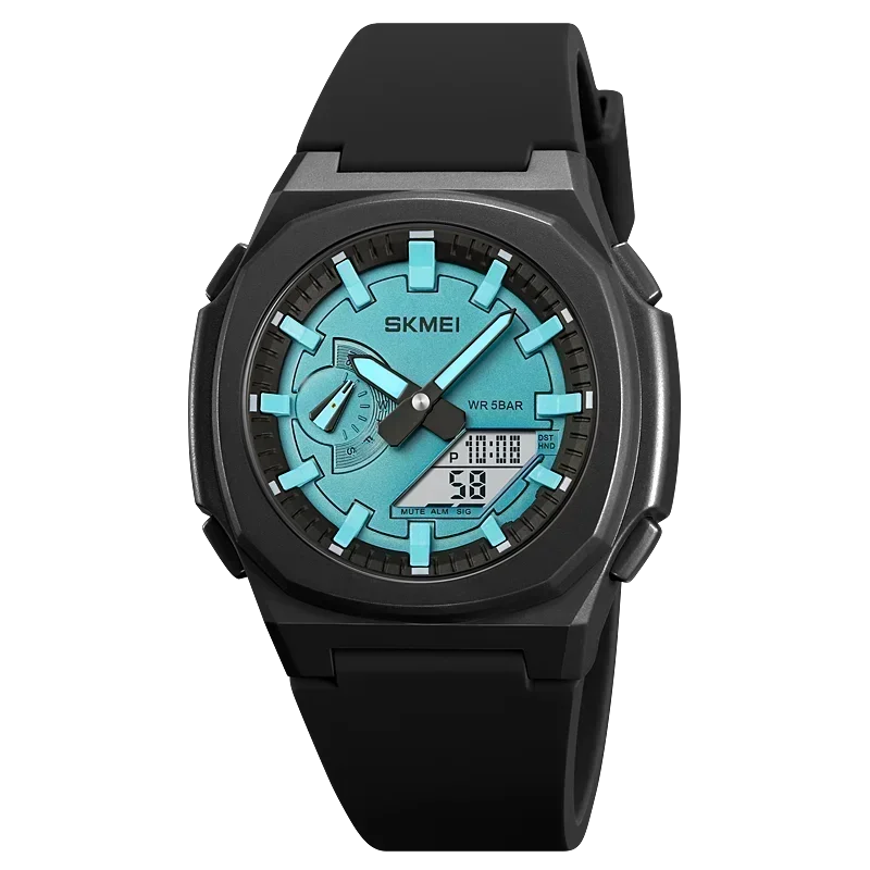 SKMEI 2091 5 Alarme Datum Uhr reloj hombre mit Japan Digital Bewegung Sport Uhren Wasserdicht Männer Countdown Chrono Armbanduhr: grau