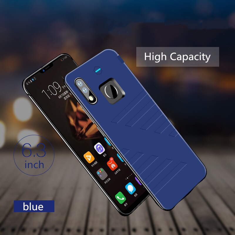 NTSPACE 3 Portátil Power Bank Pacote de Carregamento Capa Para Huawei Nova Caixa de Bateria 6800 mAh Externa Voltar Clipe Carregador de Bateria casos: Blue