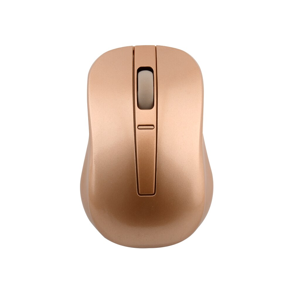 Computer Gaming 1600 DPI 2.4G Optical Mouse With USB Receiver For PC Laptop Desktop: Gold