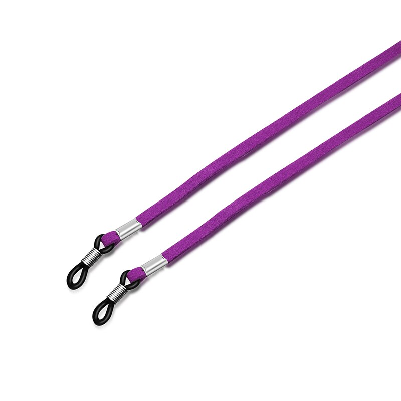 Faux mocka solglasögon sladd unisex glasögon kedja glasögon rem optiska glasögon glasögon lanyard sladdar: Lila