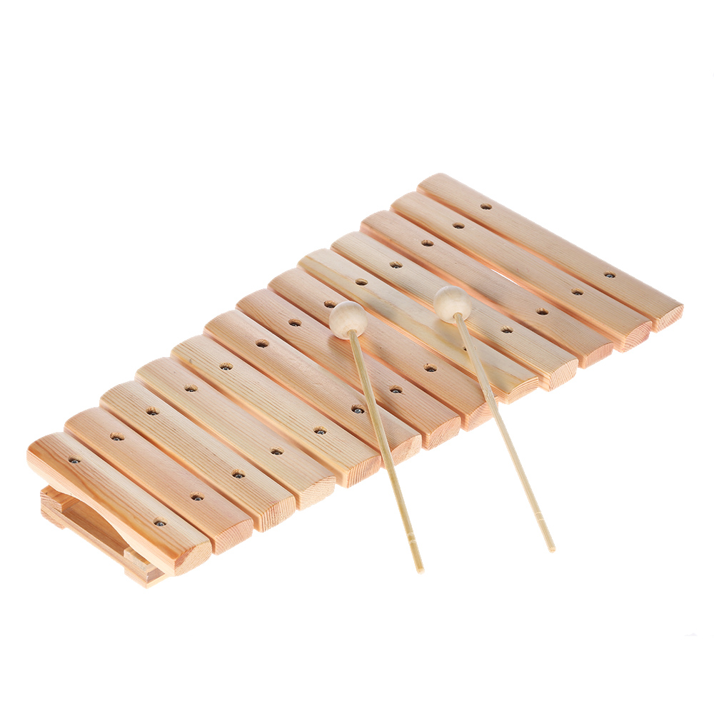 Musikalsk xylofon orffinstrumenter klaver træinstrument til børn børn baby musik pædagogisk legetøj med 2 køller