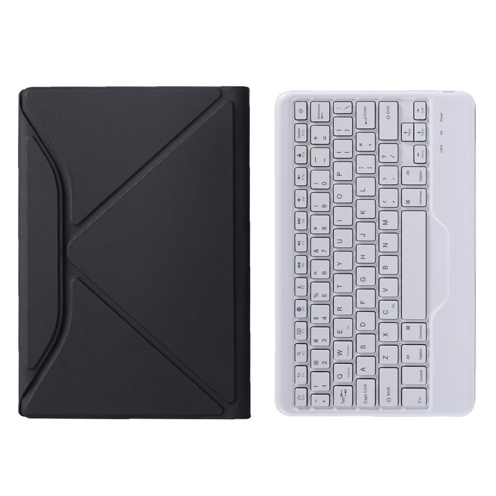 Voor Samsung Tab A8 SM-X205/X200 Tablet Keyboard Case Bluetooth-Compatibel Toetsenbord Case Afneembare Touchpad Volledige Beschermhoes: Black  White B
