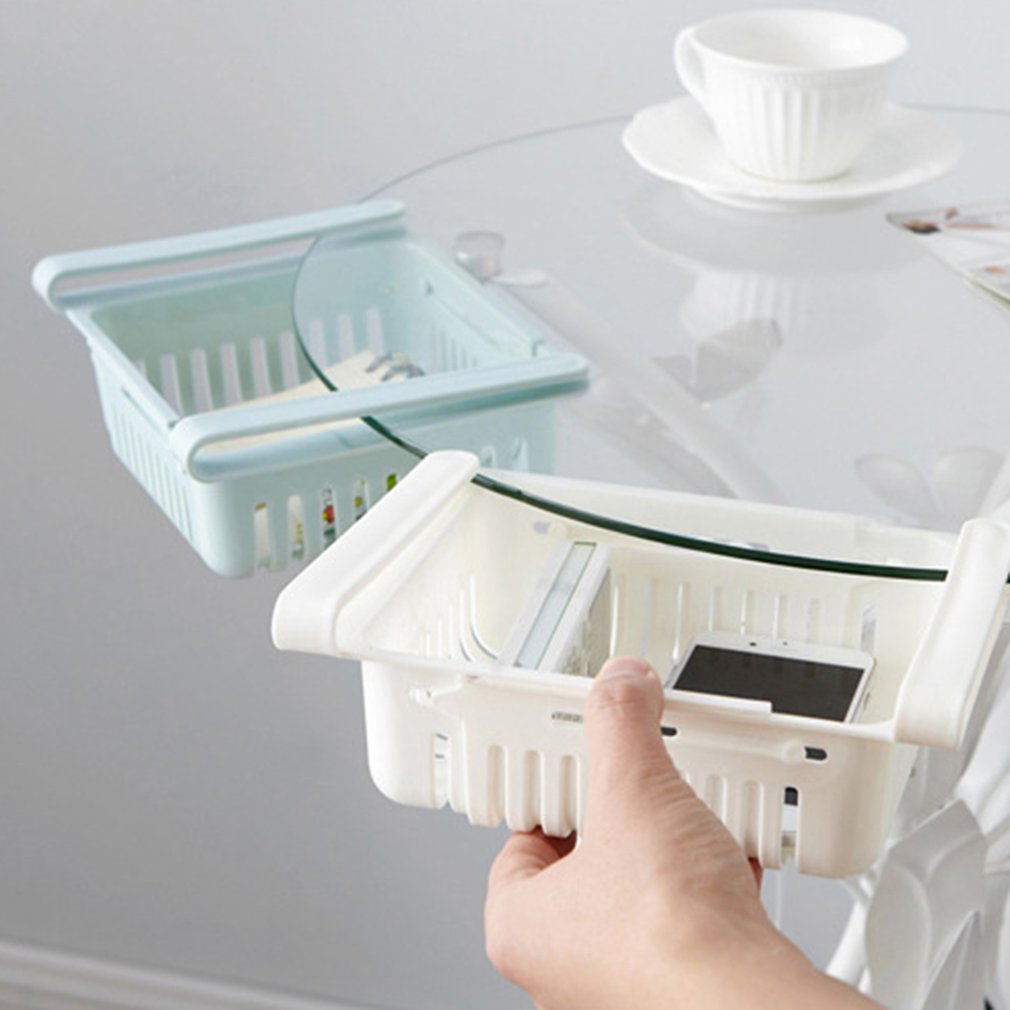 Refrigerator plastic storage basket retractable drawer refrigerator storage box food preservation box basket