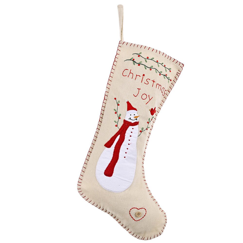 Kerst Dag Hanger Xmas Tree Kous Sack Kinderen Snoep Zakken Decor Xmas Bag Kerst Thuis Feestartikelen Familie: 1pcs snowman