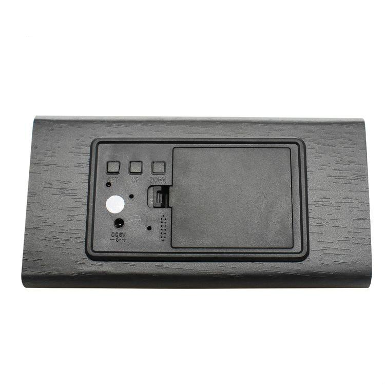Digitale Houten Led Wekker Hout Retro Glow Klok Desktop Tafel Decor Voice Control Snooze Functie Desk Klokken Usb/ aaa