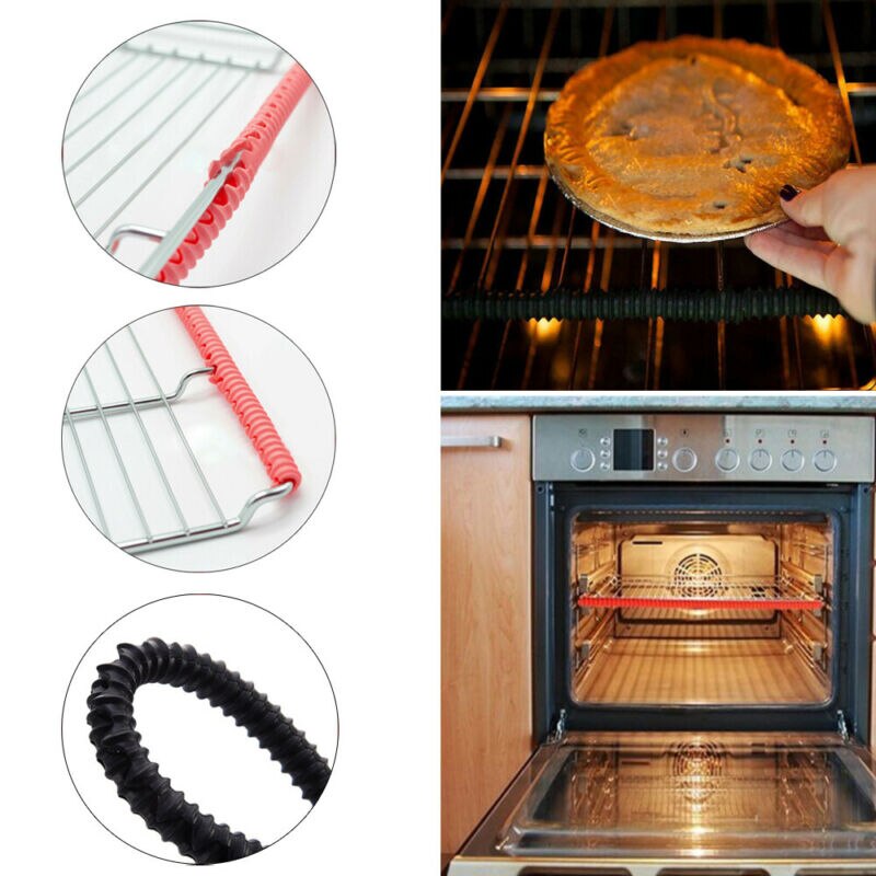 1PCS Oven Shelf Protector Silicone Oven Rack Guard Heat Resistant Strips