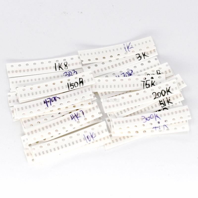 0402 SMD Resistor Kit Assorted Kit 1ohm-1M ohm 5% 33valuesX 20pcs=660pcs Sample Kit Resistance Set