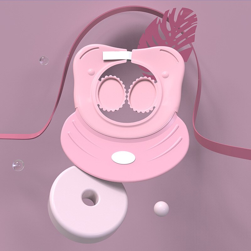 7 Colors Infant Shower Cap Visor Protective Shower Products Cap Wide Brim Ear Cover Adjustable Bath Time Safety Hat