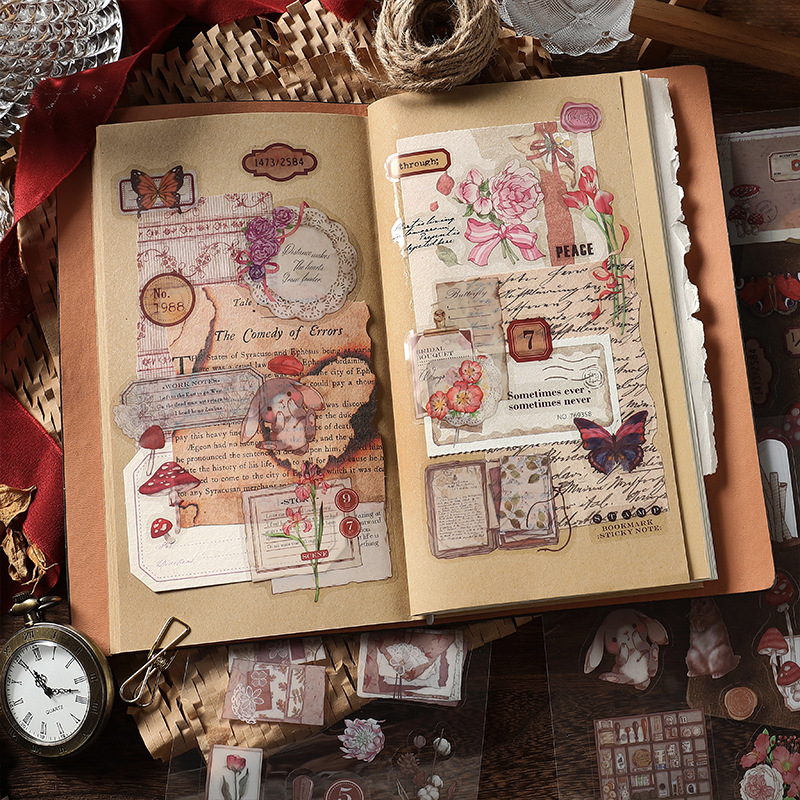 20 szt. Naklejki robić scrapbookingu książki w stylu klasyczny klej dekoracyjny Diy album robić scrapbookingu ręcznie robiony dziennik śmieci