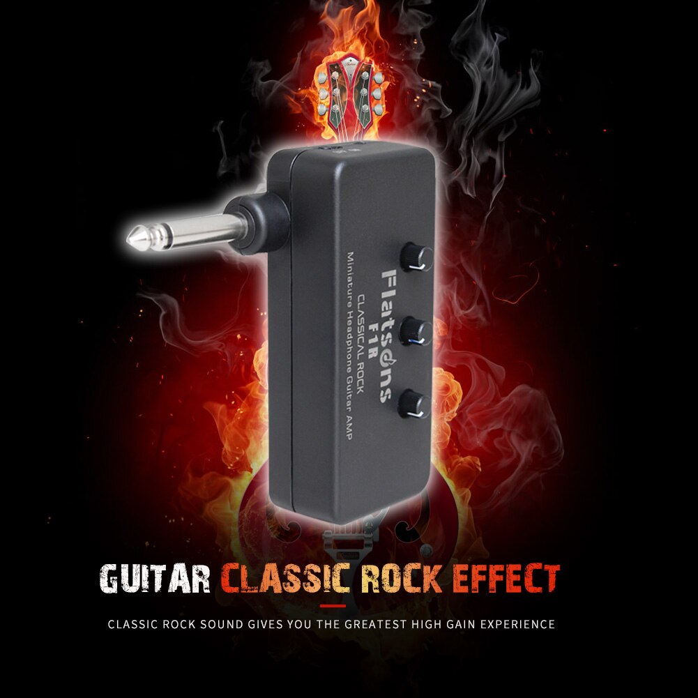 Flatsons Electric Guitar Amplifier Guitar Classic Rock Headphone Amp Effect Built-in Distortion Effect Guitar Parts Accessories
