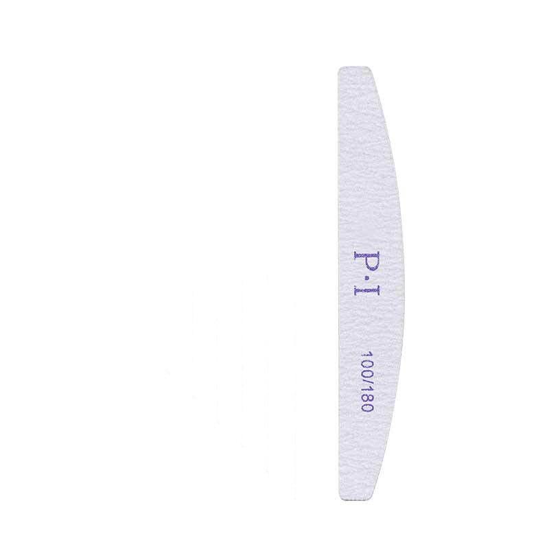 Limas cuadradas profesionales para uñas, 1 Uds., papel de arena de media luna 100/180, bloques de pulido de uñas, herramientas para el cuidado de la manicura y pulido: B