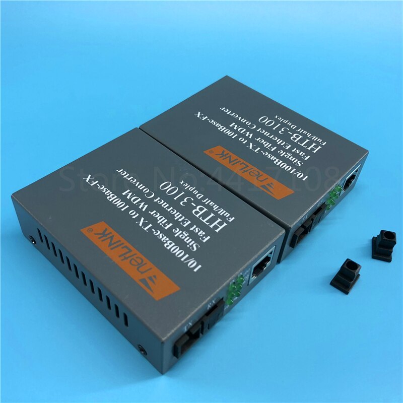 HTB-3100 Optische Fiber Media Converter Fiber Transceiver Single Fiber Converter 25 km SC 10/100 m Singlemode Enkele Vezel 1 paar