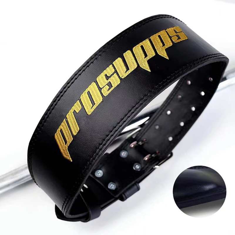 Cintura in pelle per sollevamento pesi Cintura per allenamento fitness Cintura per tutore in vita Protezione lombare tozzo Stacco bodybuilding Palestra Supporto per la schiena