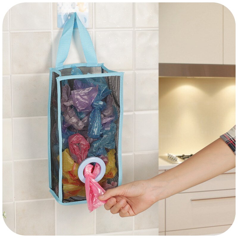 breathable mesh garbage bags hanging kitchen bags Draw pocket