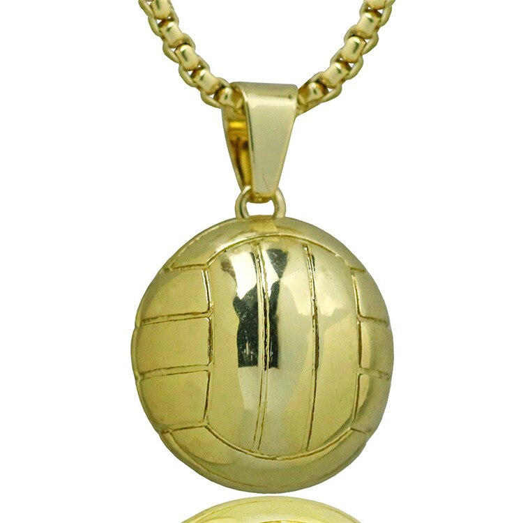 BUDROVKY Basketball Anhänger Halskette Edelstahl Kette Halskette Frauen Männer Sport Hüfte hüpfen Schmuck: O