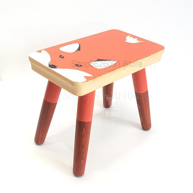 Tabouret en bois massif pour enfants, petit banc pour enfants