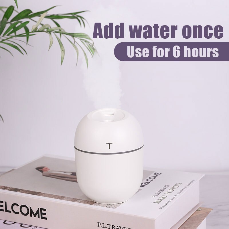 Mini humidificador de aire ultrasónico 200ML USB Copa deslumbrante difusor de aceites esenciales LED niebla que hace el humidificador purificador del hogar