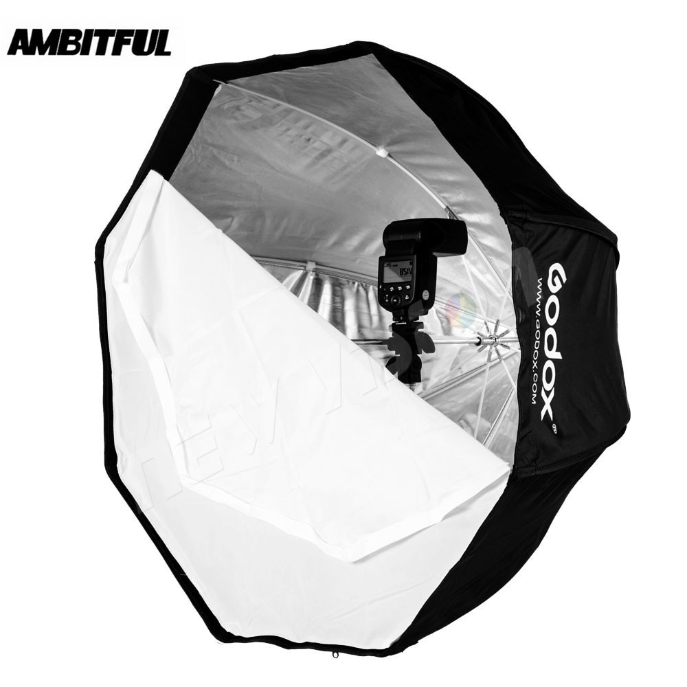 Godox 120 cm/47in Draagbare Paraplu Octagon Softbox Brolly Reflector voor Speedlight Flash