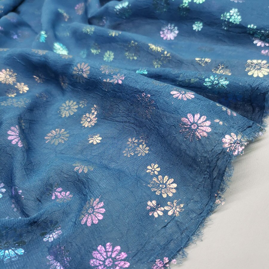 Cosplay Shimmer Chiffon Dress Fabric Lasering Colorful Fabric Magic shiny Fabric Bronzing costume dress fabric DIY