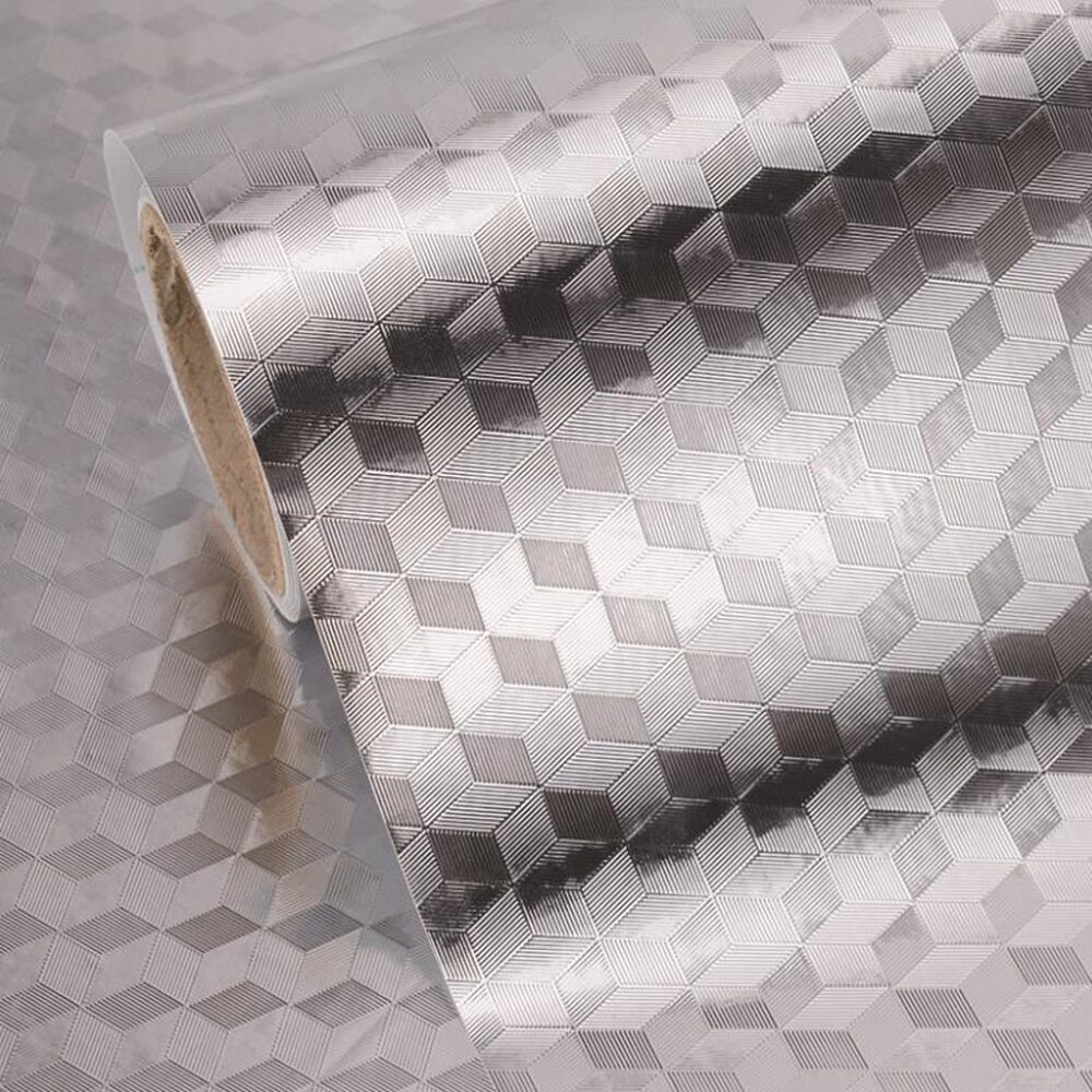Breite 40/60cm Küche Zauberstab Aufkleber Aluminium Folie Wasserdicht Abnehmbare Selbst Klebstoff Öl Wasserdicht Tapeten Zauberstab Aufkleber: F / 60X300CM