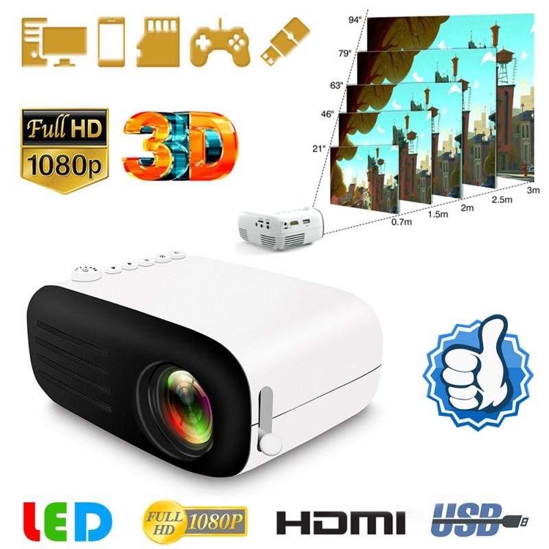 LED Projector YG200 - 700 Lumens - 320x240 Resolution - HDMI USB - Mini Portable Media Player