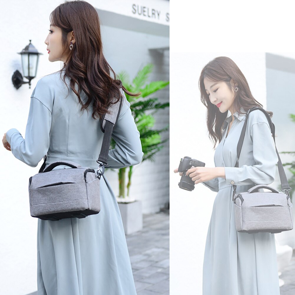 Portable Breathable Zipper DSLR Shoulder Camera Bag Outdoor Photography Pouch Camera Bags
