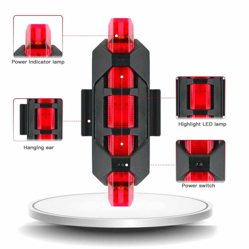 Mtb Fiets Licht Fiets Licht Usb Opladen 300 Lumen 3 Modes Fiets Lamp Licht Front Waarschuwingslampje Rijden Koplamp Zaklamp