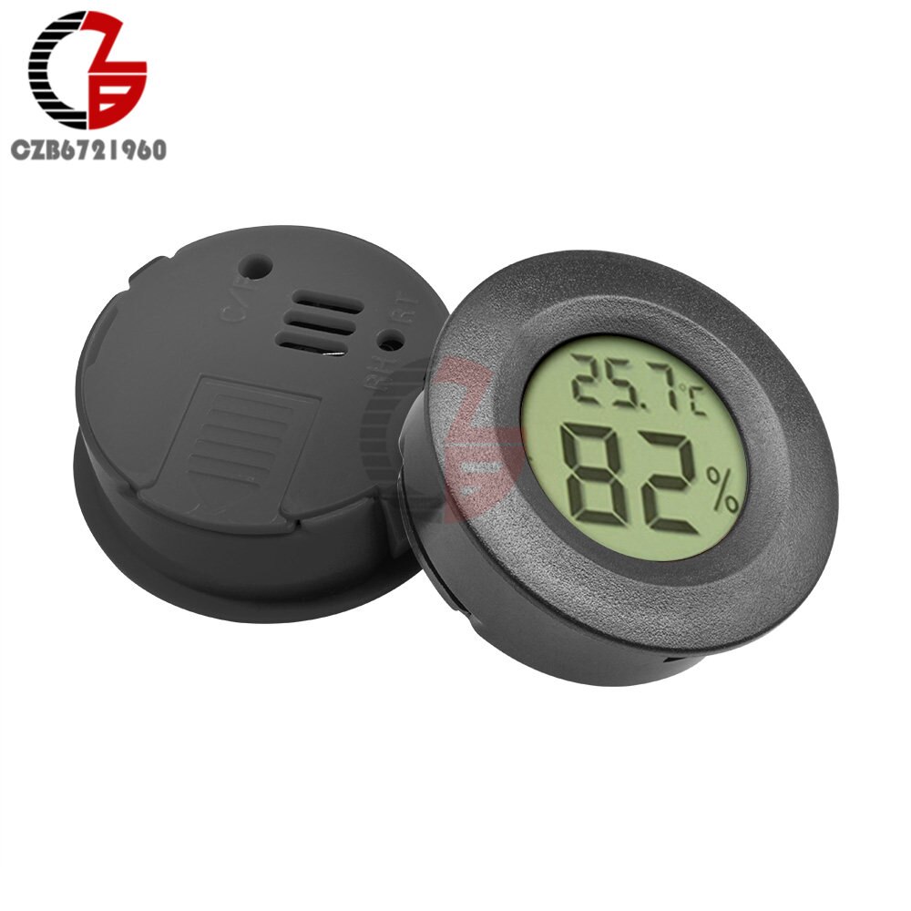 Accurate Indoor Room LCD Digital Thermometer Hygrometer Thermo-Hygrometer Temperature Humidity Meter Moisture Measurment Monitor: Cigar Black