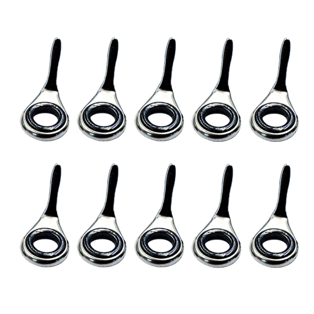 10 sztuk wędki przewodniki pierścienie żyłka przewodniki oczy zestawy 2/3/3. 8/5. 1/6. 8mm akcesoria wędkarskie Pesca 4 #5 #6 #8 #10 #: 6.8mm