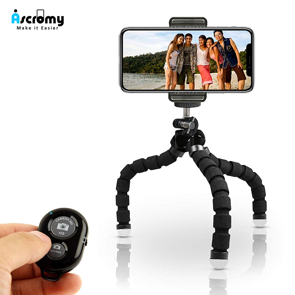 Mini Flexible Octopus Tripod phone Camera Holde with Bluetooth Remote For Iphone 11 pro max xs xr X 8 7 Plus se 2 Samsung Xiaomi